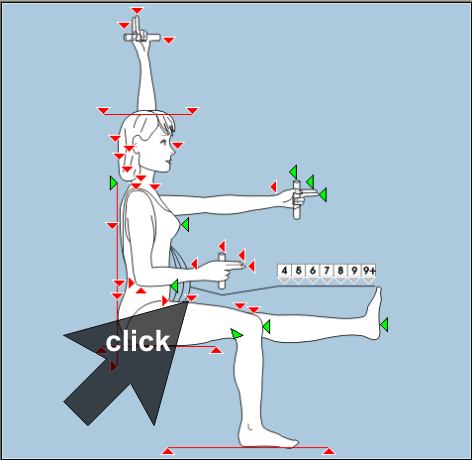 Anthropometric data sitting illustration
